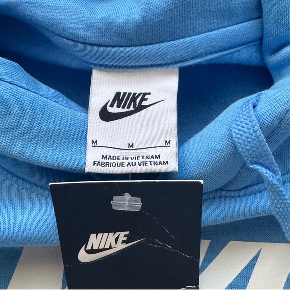 Nike Air "Just Do It" Pullover Hoodie - NWT - University Blue - Size M - Picture 5 of 8